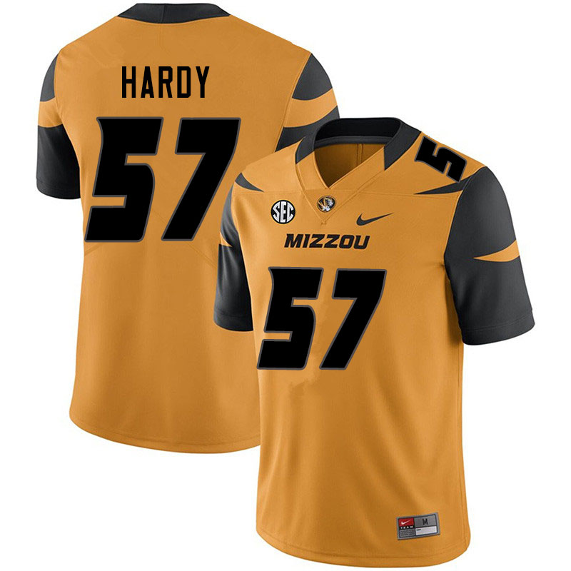 Men #57 Steven Hardy Missouri Tigers College Football Jerseys Sale-Yellow
